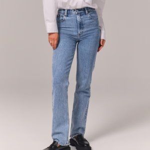 A&F ultra high rise 90s straight jean